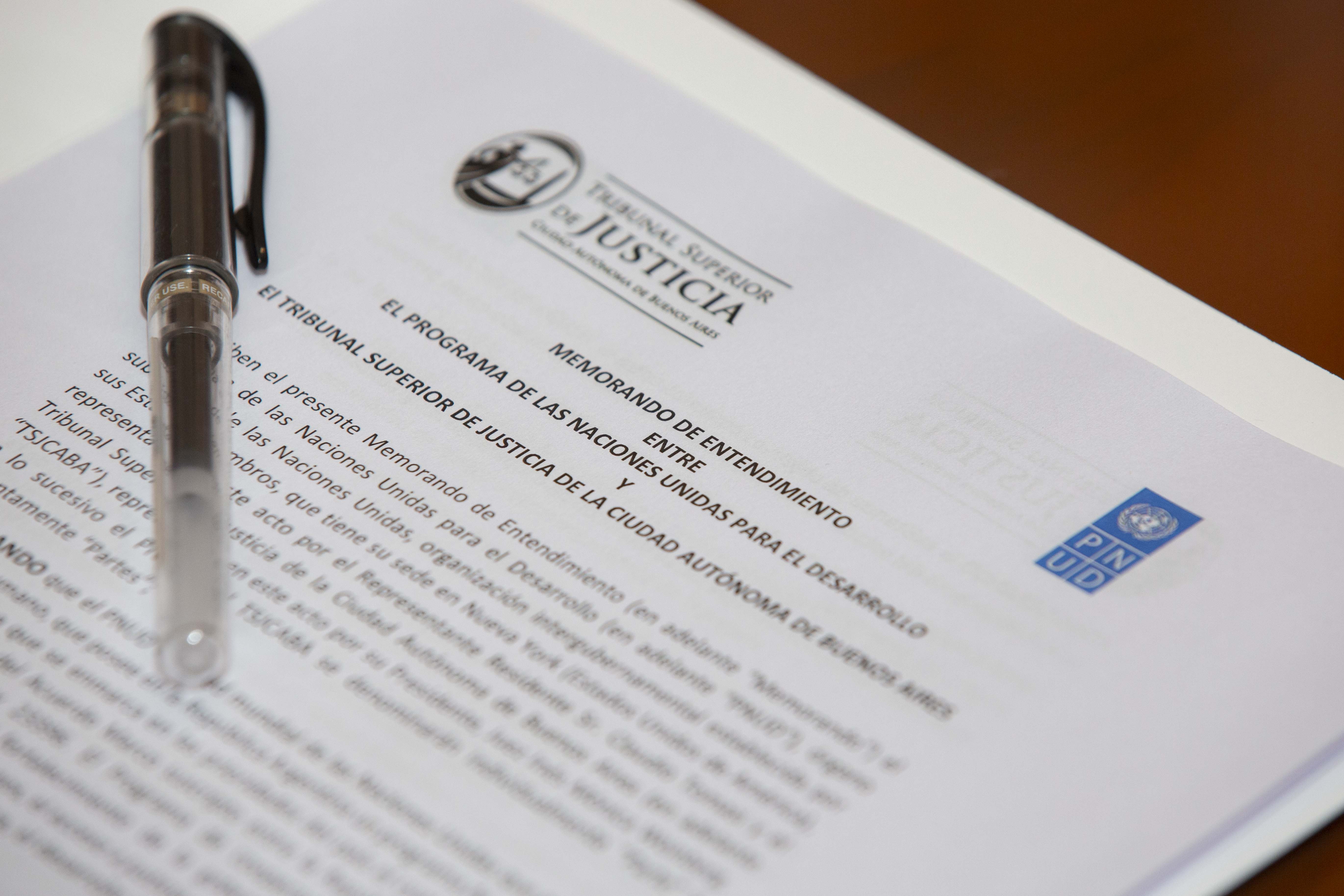 Detalle del Memorando firmado.