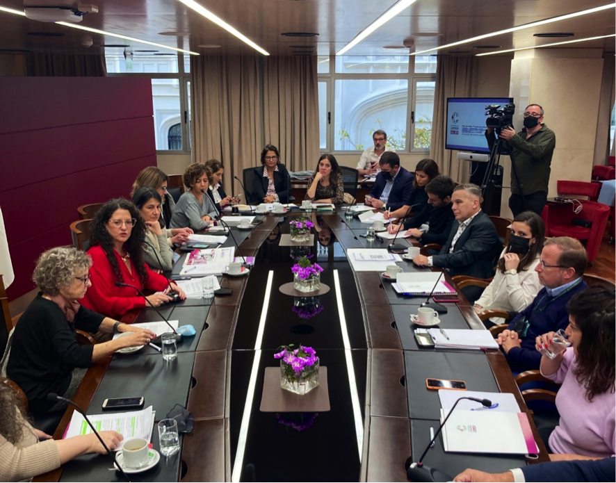 La Dra. Alicia Ruiz con representantes de todo el Poder Judicial en la Mesa de Trabajo.