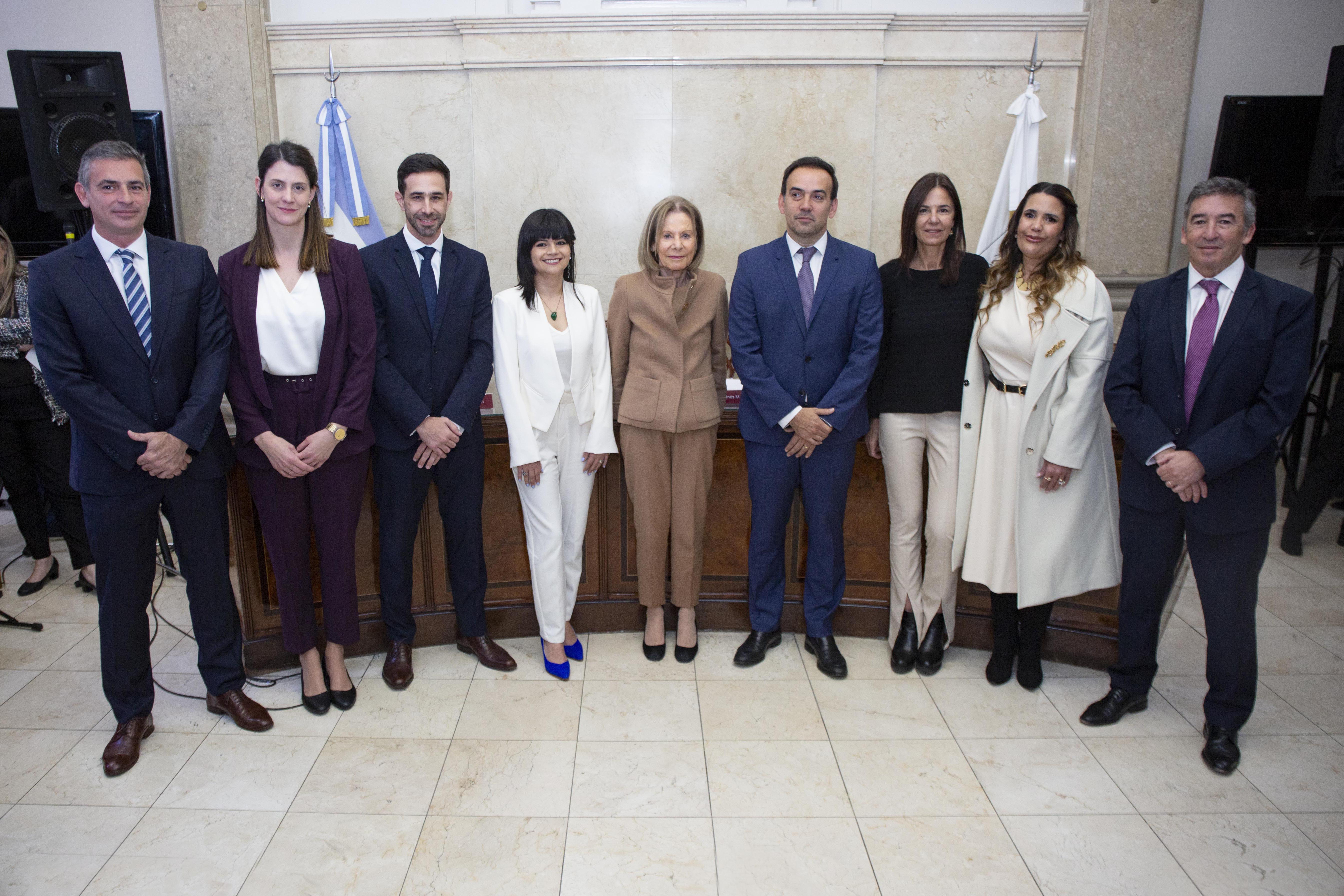 Las juezas Inés M. Weinberg, Marcela De Langhe, el juez Santiago Otamendi, María Antonela Mandolesi, Agustín Eduardo Riggi, María Mercedes Maiorano, Nicolás Agustín Repetto, Paula Virginia Núñez y Francisco Quintana.
