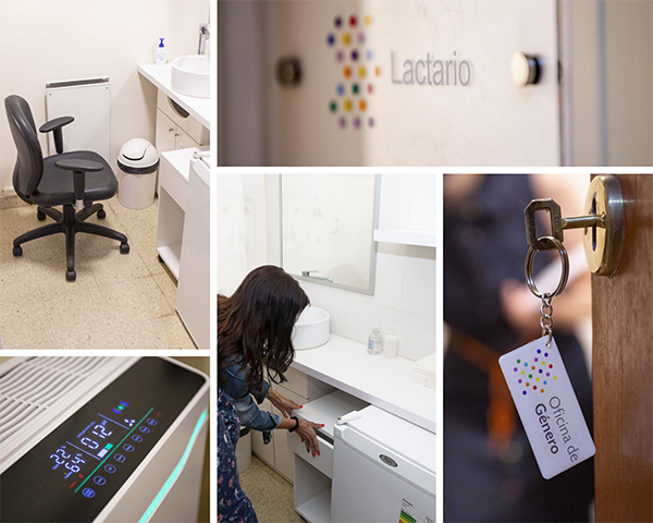 Imágenes del lactario ubicado en la sede Cerrito del TSJ.