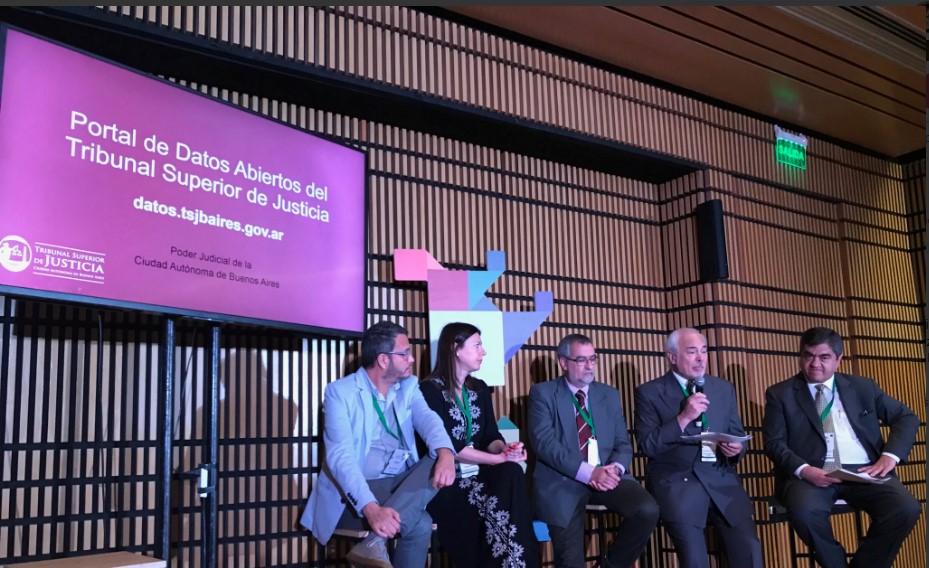 El Presidente del Tribunal Superior de Justicia de la CABA, Luis Francisco Lozano, al momento de presentar el Portal de Datos Abiertos.