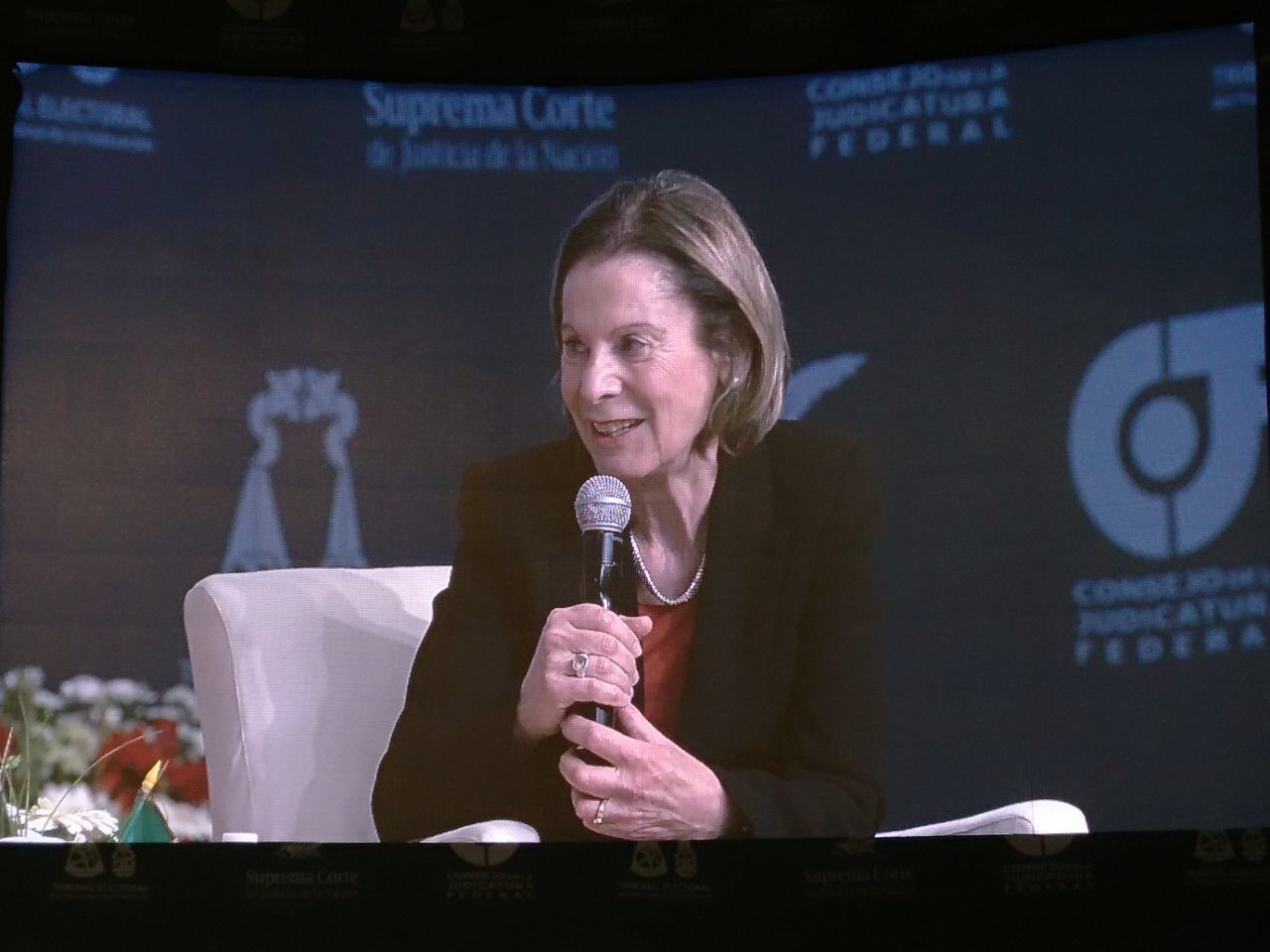 La Dra. Inés M. Weinberg durante su exposición.