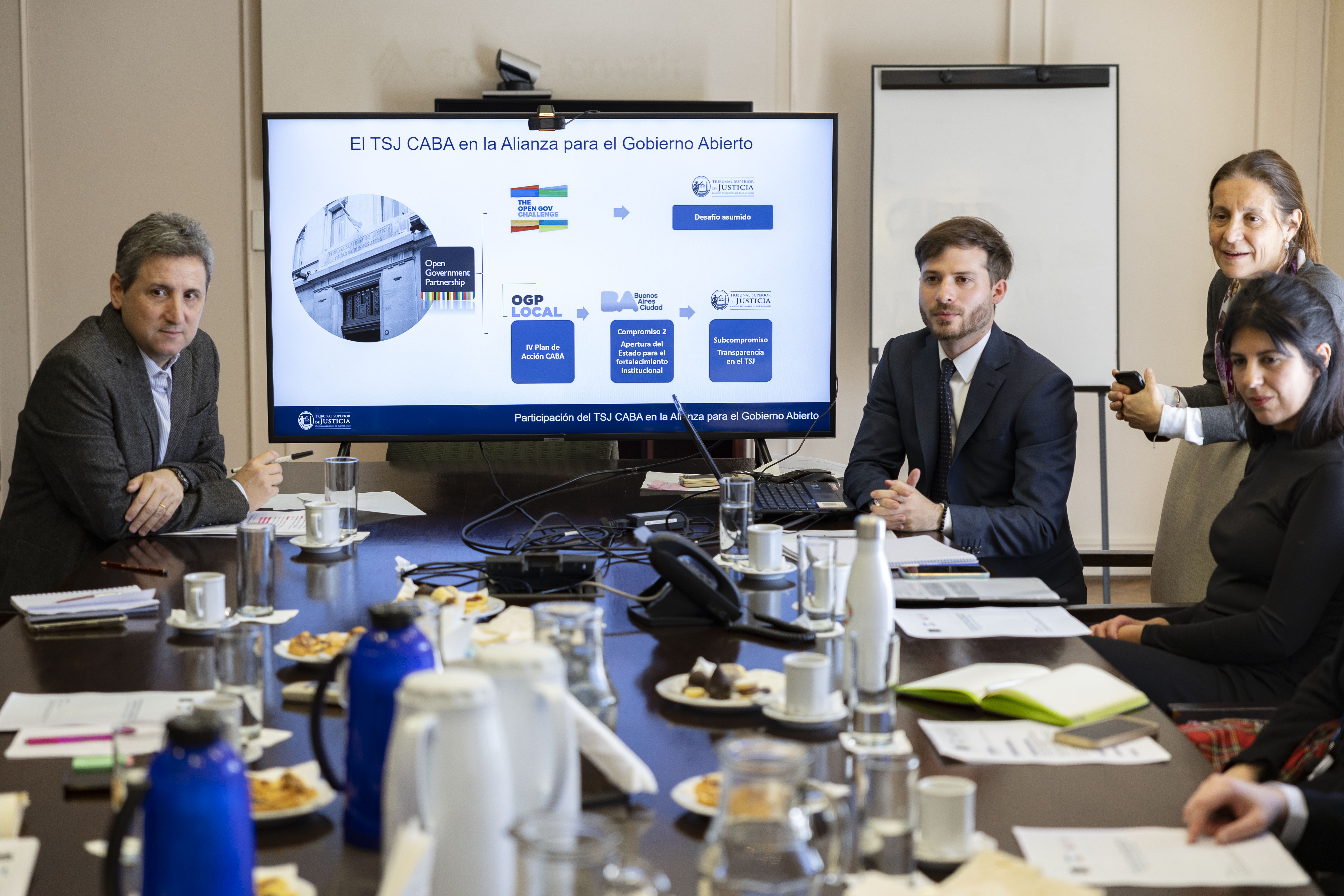 Un instante de la presentación del nuevo informe de métricas de la actividad jurisdiccional